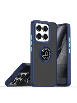 Newface Xiaomi Mi 15 Kılıf Montreal Yüzüklü Silikon Kapak - Lacivert