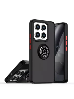 Newface Xiaomi Mi 15 Kılıf Montreal Yüzüklü Silikon Kapak - Siyah