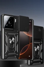 Newface Xiaomi Mi 15 Pro Kılıf Pars Lens Yüzüklü Silikon - Kırmızı - Görsel 2