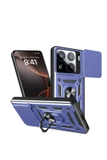 Newface Xiaomi Mi 15 Pro Kılıf Pars Lens Yüzüklü Silikon - Lacivert