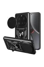 Newface Xiaomi Mi 15 Ultra Kılıf Pars Lens Yüzüklü Silikon - Siyah