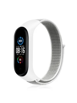 Newface Xiaomi Mi Band 4 Hasırlı Cırtcırtlı Kordon - Beyaz