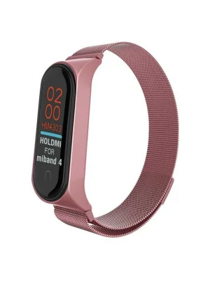 Newface Xiaomi Mi Band 4 Metal Mıknatıslı Kordon - Rose