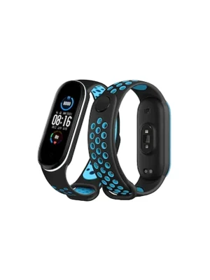 Newface Xiaomi Mi Band 4 Spor Delikli Kordon - Siyah-Turkuaz