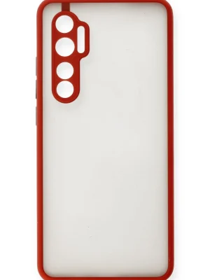 Newface Xiaomi Mi Note 10 Lite Kılıf Montreal Silikon Kapak - Kırmızı