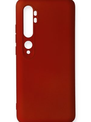 Newface Xiaomi Mi Note 10 Kılıf Premium Rubber Silikon - Bordo
