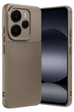 Newface Xiaomi Note 14 5G Auto Focus Karbon Kapak - Kahverengi