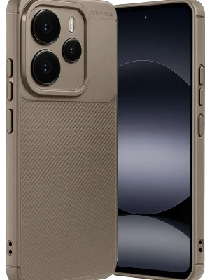 Newface Xiaomi Note 14 5G Auto Focus Karbon Kapak - Kahverengi