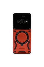 Newface Xiaomi Poco C61 Kılıf Joy Lens Standlı Kapak - Kırmızı