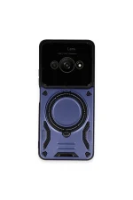 Newface Xiaomi Poco C61 Kılıf Joy Lens Standlı Kapak - Lacivert