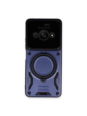 Newface Xiaomi Poco C61 Kılıf Joy Lens Standlı Kapak - Lacivert