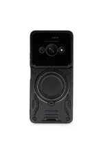 Newface Xiaomi Poco C61 Kılıf Joy Lens Standlı Kapak - Siyah