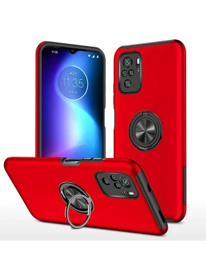 Newface Xiaomi Poco F3 Kılıf Elit Yüzüklü Kapak - Kırmızı