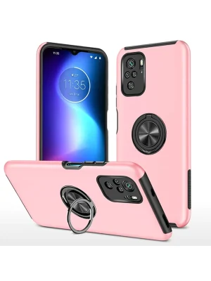 Newface Xiaomi Poco F3 Kılıf Elit Yüzüklü Kapak - Pembe