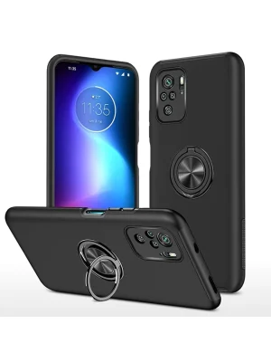 Newface Xiaomi Poco F3 Kılıf Elit Yüzüklü Kapak - Siyah