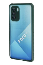 Newface Xiaomi Poco F3 Kılıf Miami Şeffaf Silikon - Koyu Yeşil - Görsel 3