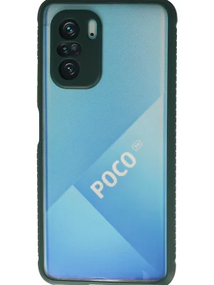 Newface Xiaomi Poco F3 Kılıf Miami Şeffaf Silikon - Koyu Yeşil