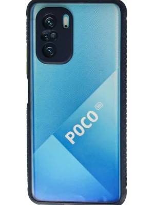 Newface Xiaomi Poco F3 Kılıf Miami Şeffaf Silikon - Lacivert