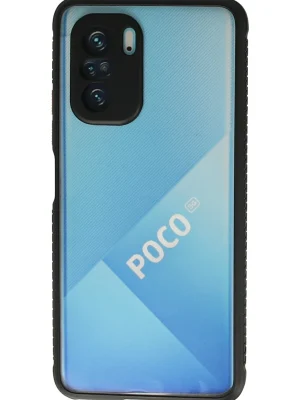 Newface Xiaomi Poco F3 Kılıf Miami Şeffaf Silikon - Siyah