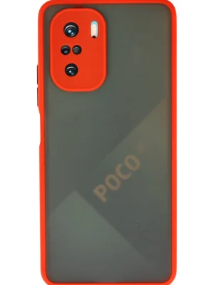 Newface Xiaomi Poco F3 Kılıf Montreal Silikon Kapak - Kırmızı