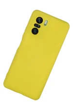 Newface Xiaomi Poco F3 Kılıf Nano içi Kadife Silikon - Sarı - Görsel 2