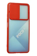 Newface Xiaomi Poco F3 Kılıf Palm Buzlu Kamera Sürgülü Silikon - Kırmızı - Görsel 3