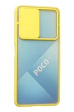 Newface Xiaomi Poco F3 Kılıf Palm Buzlu Kamera Sürgülü Silikon - Sarı - Görsel 3