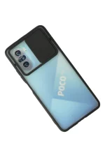 Newface Xiaomi Poco F3 Kılıf Palm Buzlu Kamera Sürgülü Silikon - Siyah - Görsel 2
