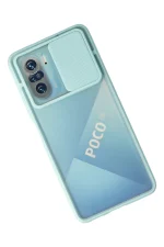 Newface Xiaomi Poco F3 Kılıf Palm Buzlu Kamera Sürgülü Silikon - Turkuaz - Görsel 2