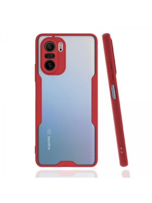 Newface Xiaomi Poco F3 Kılıf Platin Silikon - Kırmızı