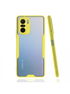 Newface Xiaomi Poco F3 Kılıf Platin Silikon - Sarı