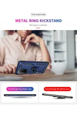 Newface Xiaomi Poco F3 Kılıf Sofya Yüzüklü Silikon Kapak - Lacivert - Görsel 4