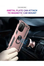 Newface Xiaomi Poco F3 Kılıf Sofya Yüzüklü Silikon Kapak - Rose - Görsel 6