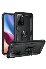 Newface Xiaomi Poco F3 Kılıf Sofya Yüzüklü Silikon Kapak - Siyah - Görsel 2
