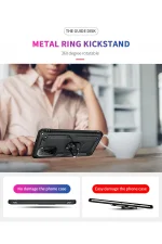 Newface Xiaomi Poco F3 Kılıf Sofya Yüzüklü Silikon Kapak - Siyah - Görsel 4