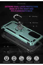 Newface Xiaomi Poco F3 Kılıf Sofya Yüzüklü Silikon Kapak - Yeşil - Görsel 5