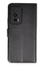 Newface Xiaomi Poco F5 Pro Kılıf Trend S Plus Kapaklı Kılıf - Siyah