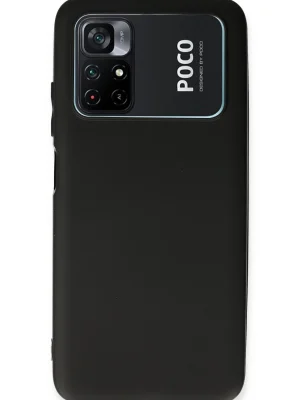 Newface Xiaomi Poco M4 Pro 4G Kılıf First Silikon - Siyah