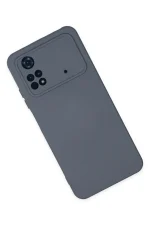 Newface Xiaomi Poco M4 Pro 4G Kılıf Nano içi Kadife Silikon - Gri - Görsel 2