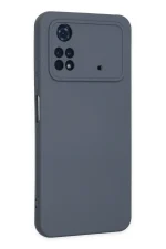 Newface Xiaomi Poco M4 Pro 4G Kılıf Nano içi Kadife Silikon - Gri - Görsel 3