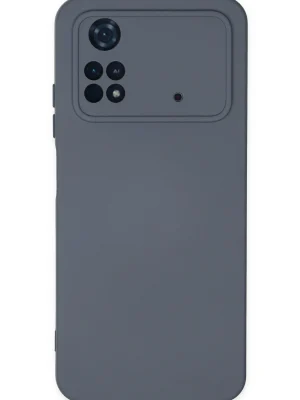 Newface Xiaomi Poco M4 Pro 4G Kılıf Nano içi Kadife Silikon - Gri