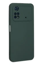 Newface Xiaomi Poco M4 Pro 4G Kılıf Nano içi Kadife Silikon - Koyu Yeşil - Görsel 3