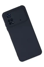 Newface Xiaomi Poco M4 Pro 4G Kılıf Nano içi Kadife Silikon - Lacivert - Görsel 2