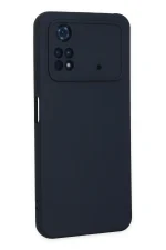 Newface Xiaomi Poco M4 Pro 4G Kılıf Nano içi Kadife Silikon - Lacivert - Görsel 3