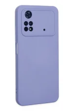 Newface Xiaomi Poco M4 Pro 4G Kılıf Nano içi Kadife Silikon - Lila - Görsel 3