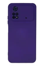 Newface Xiaomi Poco M4 Pro 4G Kılıf Nano içi Kadife Silikon - Mor