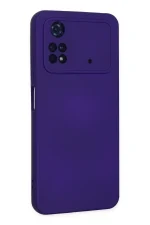 Newface Xiaomi Poco M4 Pro 4G Kılıf Nano içi Kadife Silikon - Mor - Görsel 3