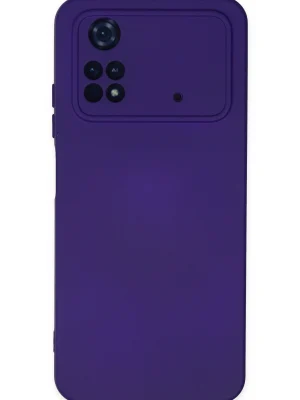 Newface Xiaomi Poco M4 Pro 4G Kılıf Nano içi Kadife Silikon - Mor