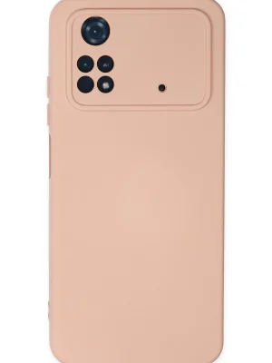 Newface Xiaomi Poco M4 Pro 4G Kılıf Nano içi Kadife Silikon - Pudra