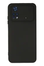 Newface Xiaomi Poco M4 Pro 4G Kılıf Nano içi Kadife Silikon - Siyah